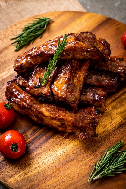 grilled barbecue ribs pork