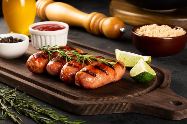 Grilled barbecue sausages