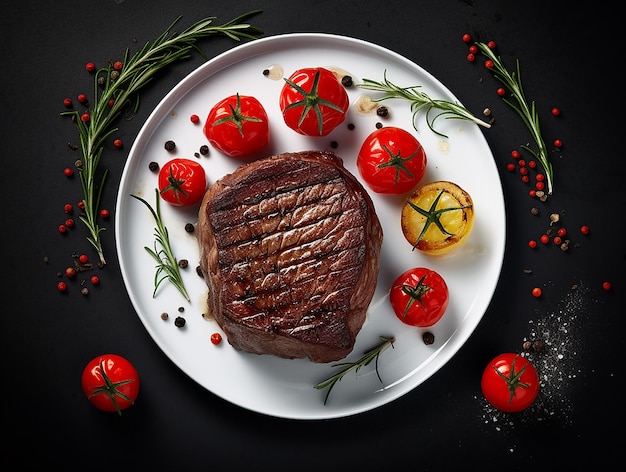 Grilled Beef Steak with Red Pepper and Fragrant Seasonings
