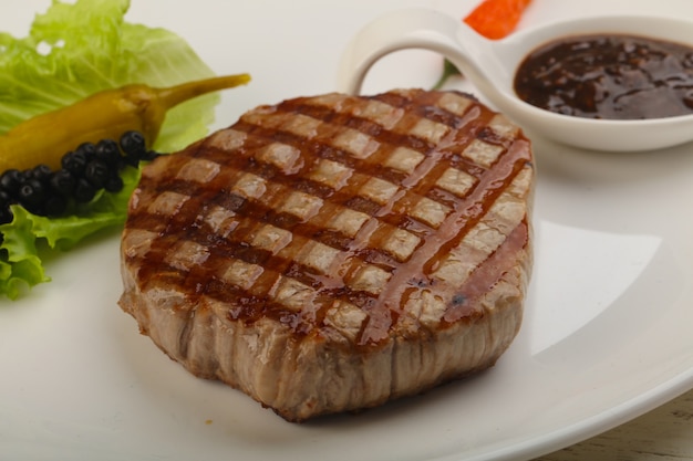 Grilled beef steak