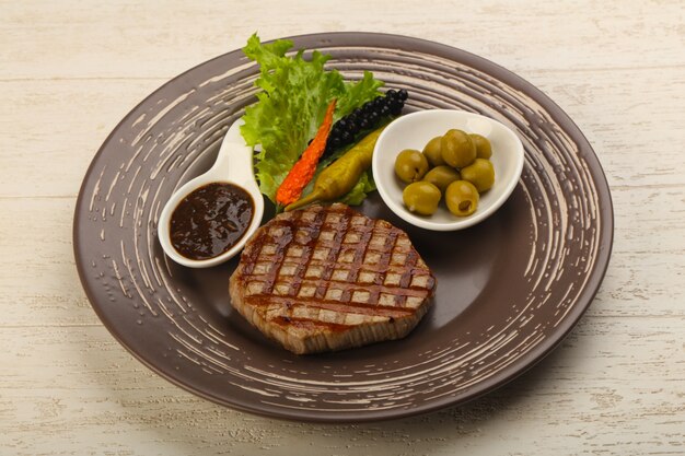 Grilled beef steak