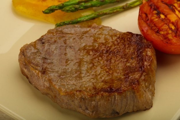 Grilled beef steak