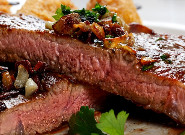 Grilled beef steak