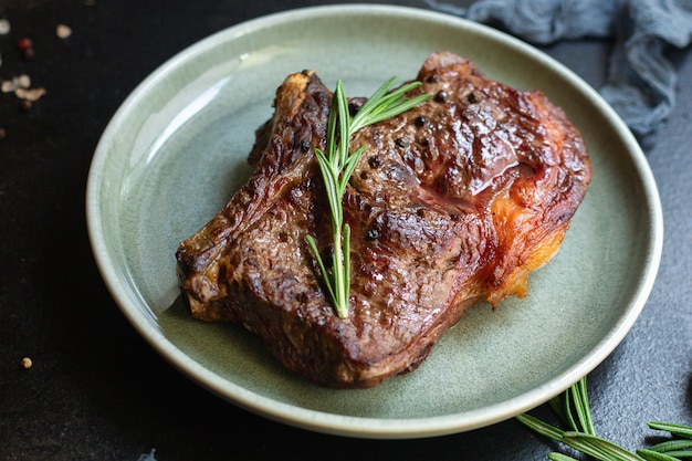 Grilled beefsteak ribeye on a plate