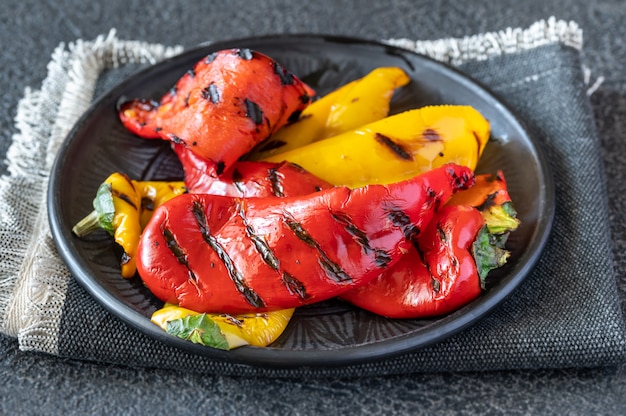 Grilled bell peppers