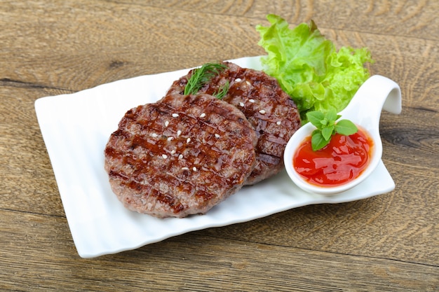 Grilled burger cutlet