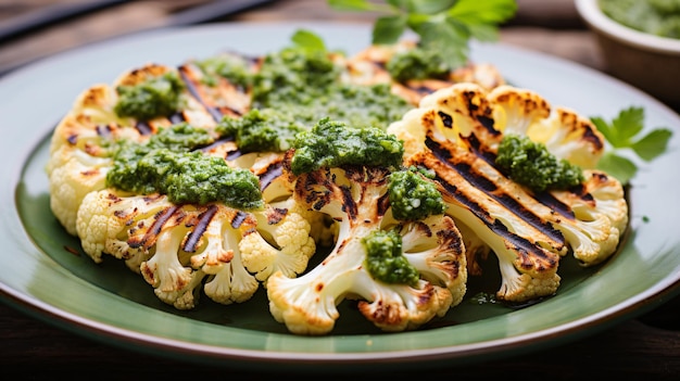 Grilled cauliflower with chimichurri