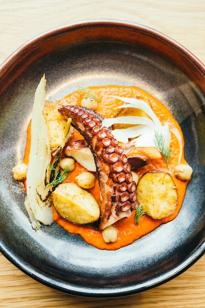 Grilled charred octopus