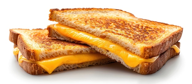 Photo grilled cheese sandwich halved
