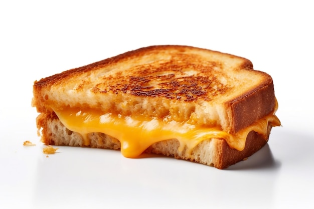 Жареный бутерброд с сыром на изолированном прозрачном фоне AI