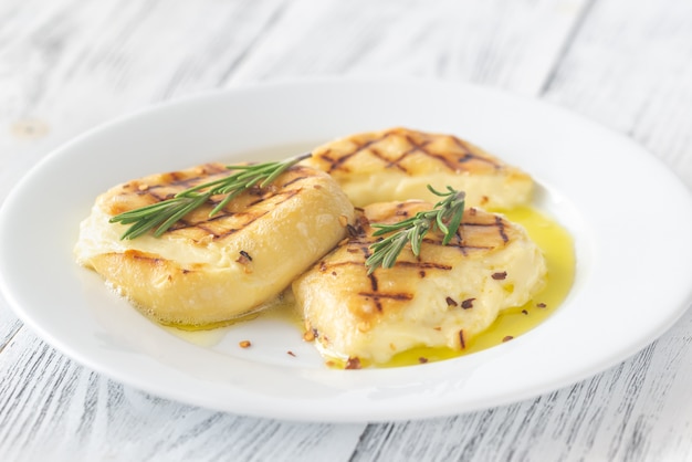 Grilled cheese with fresh rosemary