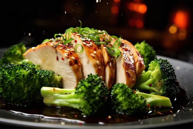 Grilled Chicken Breast with Steamed Broccoli