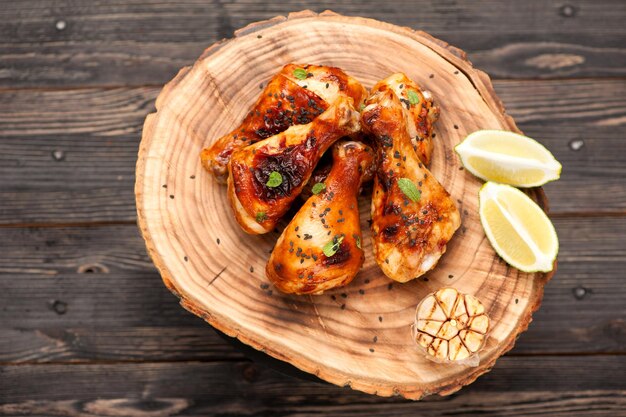 Grilled chicken drumsticks