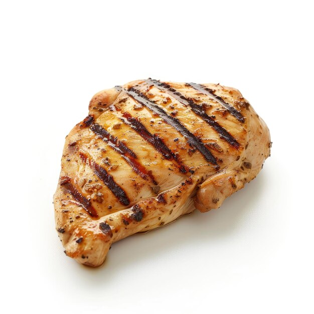 Photo grilled chicken isolated on white