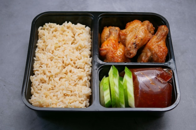 Grilled chicken rice, lunch box delivery