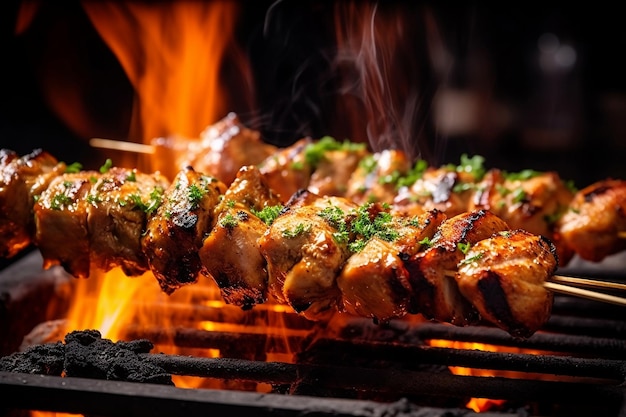 Grilled Chicken Skewer AI