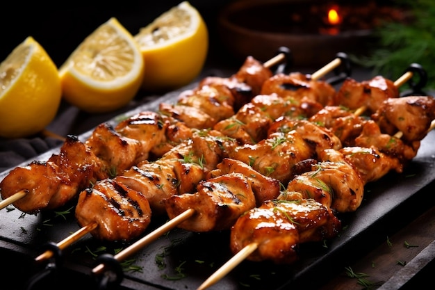 Grilled Chicken Skewer AI