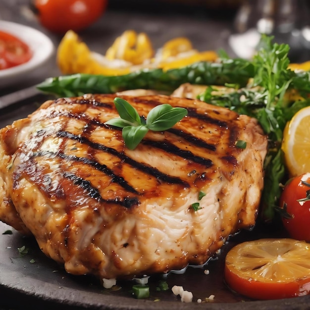 Grilled chicken steak