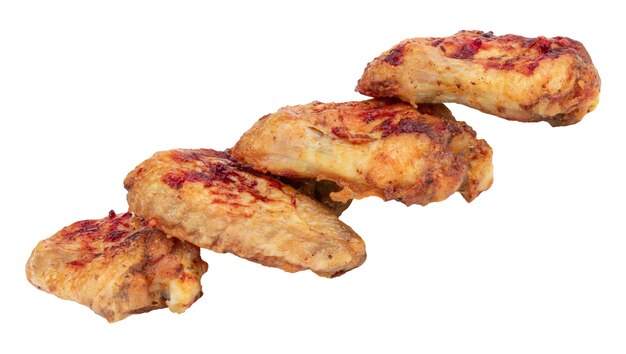 Grilled chicken wings isolated