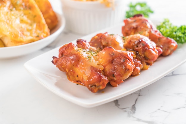 grilled chicken wings with cheese