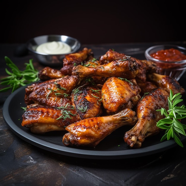 Grilled chicken wings