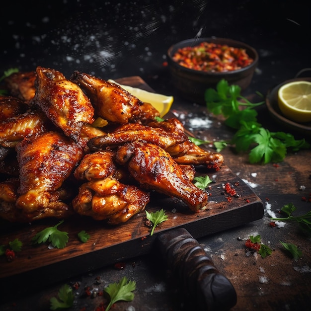 Grilled chicken wings