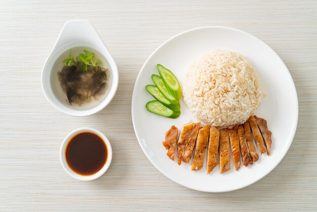 Grilled Chicken with Steamed Rice