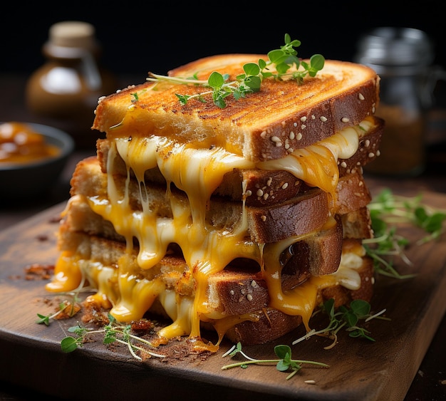 Grilled corn cheese sandwich keuken achtergrond