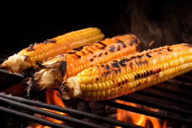 バーベキューの定番、穂軸付き焼きトウモロコシ