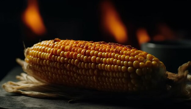 Grilled corn on the cob a healthy autumn barbecue snack generated by artificial intelligence