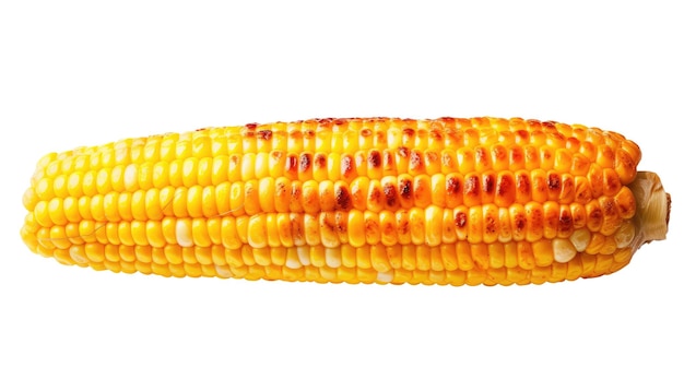 Жареная кукуруза изолирована на белом фоне Генеративный ИИ