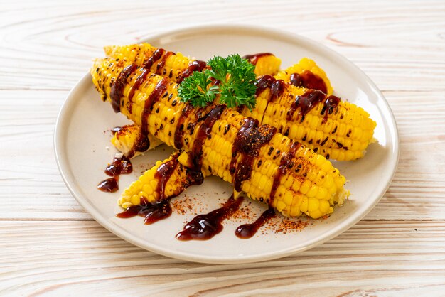 grilled corn with bbq sauce