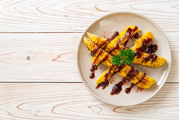 grilled corn with bbq sauce