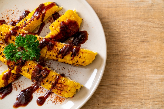 grilled corn with bbq sauce