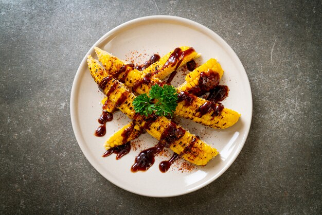 grilled corn with bbq sauce