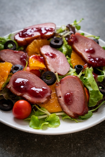 grilled duck breast salad