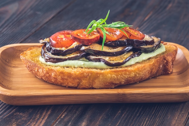 Grilled eggplant sandwich