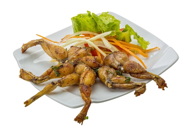 Grilled frog legs