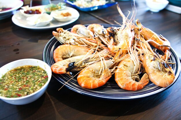 Grilled Giant River Prawn