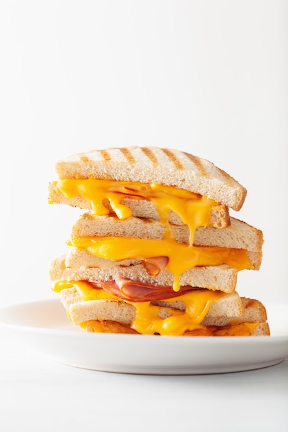 Grilled ham and cheese sandwich