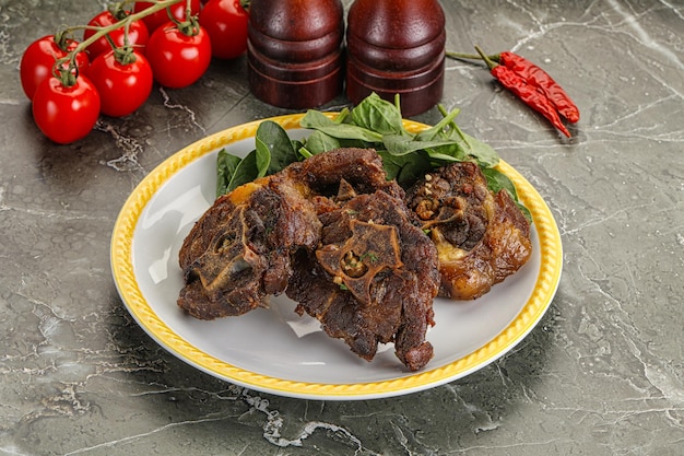 Grilled Lamb neck with spices