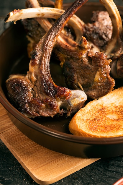 Grilled lamb ribs