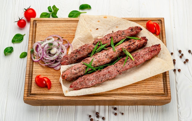 Grilled Lula kebab with spices