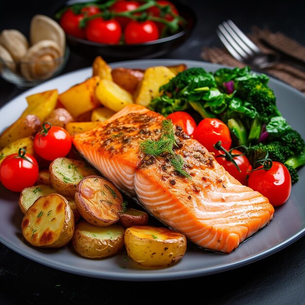 Grilled Marinated Trout with Potatoes