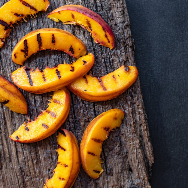 Grilled peach or nectarine barbecue fruit vegetables