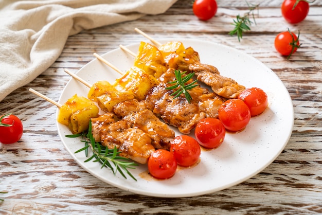 grilled pork barbecue skewer