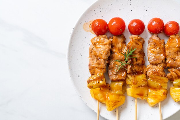 grilled pork barbecue skewer