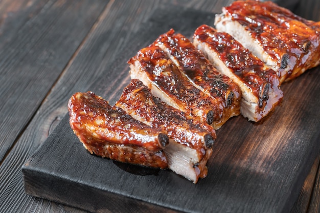 Photo grilled pork ribs