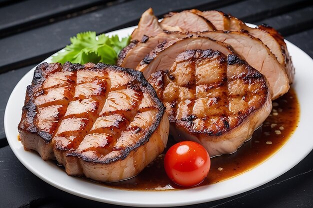 写真 焼いた豚肉