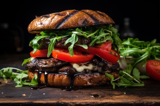 Grilled Portobello Burgers best BBQ picture photography